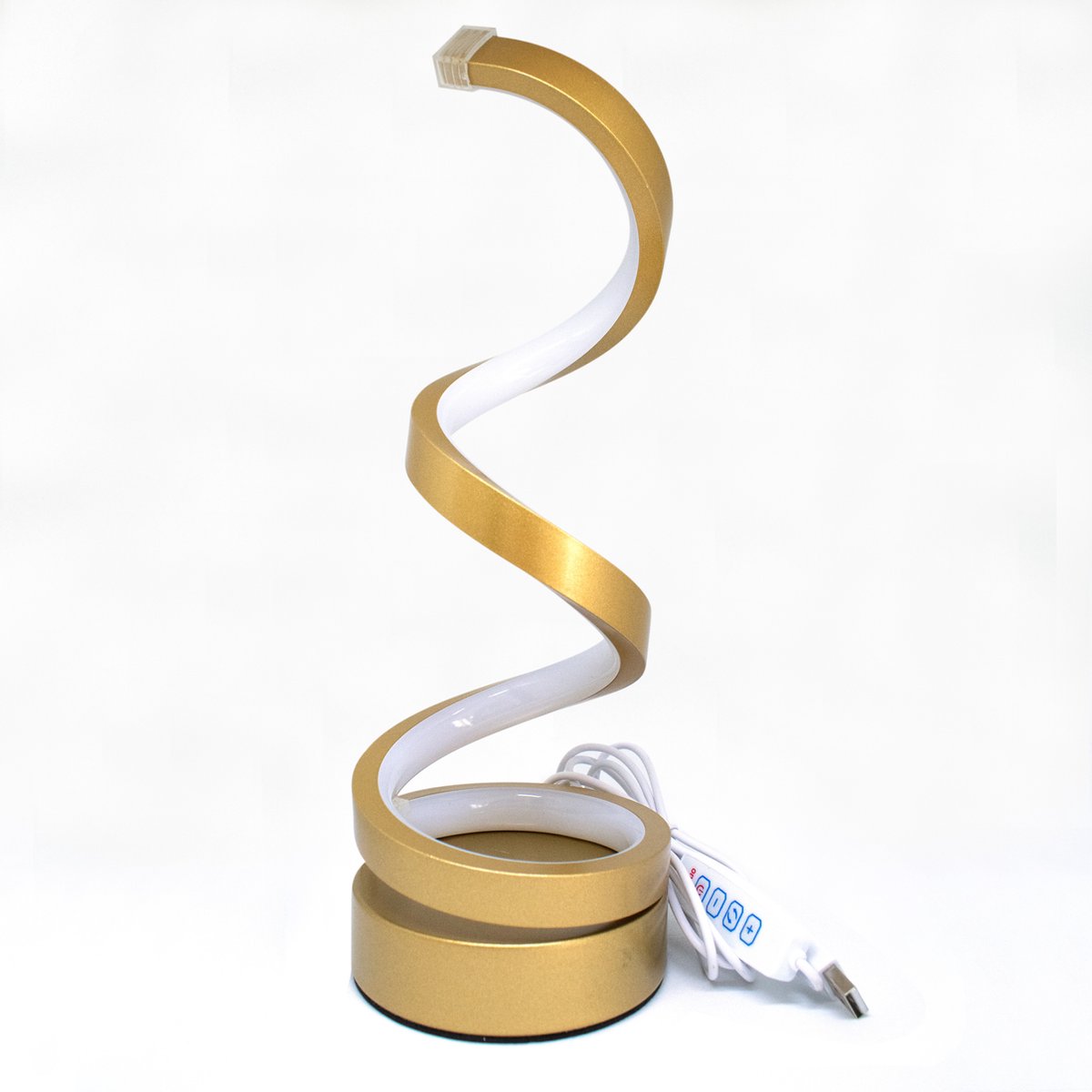 Tafellamp - Led Lamp - Goud - Elegantie Verlicht - Spiraalvormig - Spiraal Design - Dimbare Led