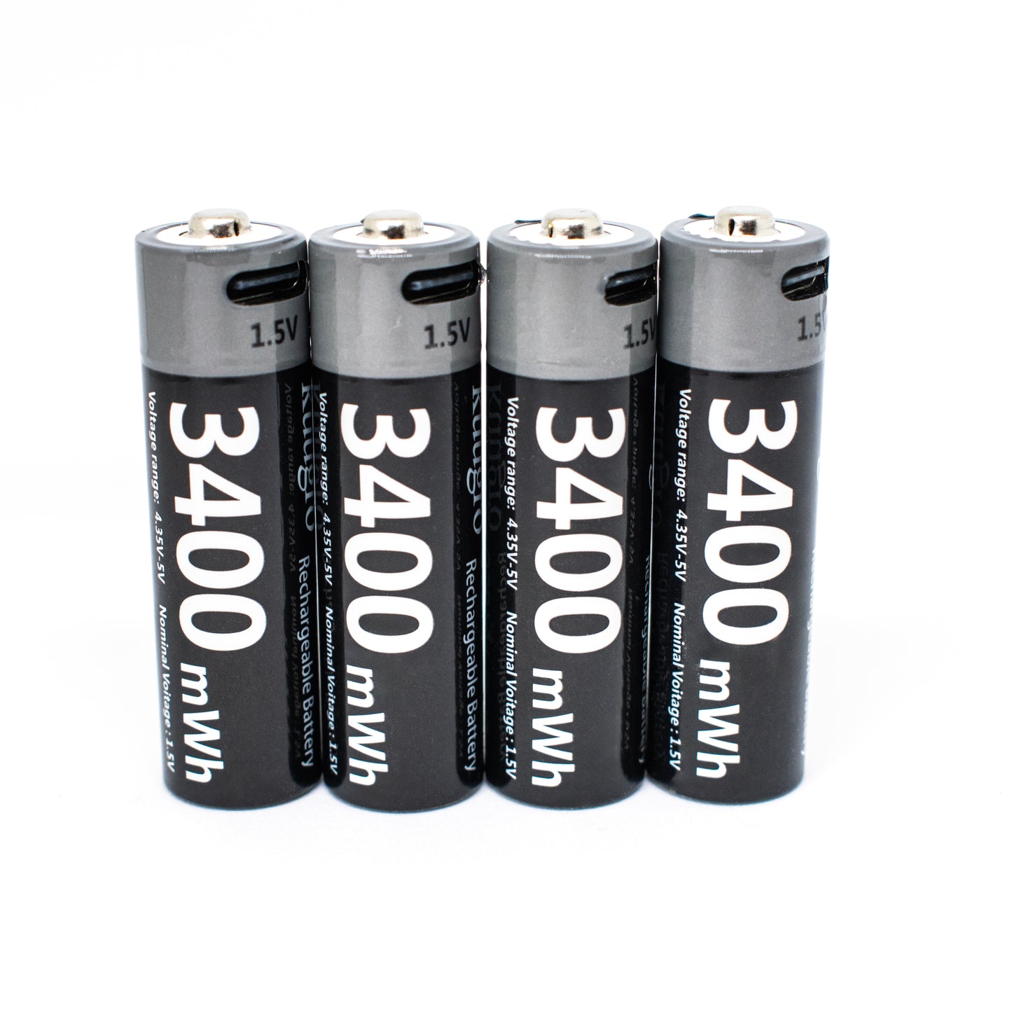 Oplaadbare batterijen AA 1.5V 3400 mWh - USB C - Li-Ion - Oplaadbare batterij - Recharging - Kuugro - 1.5V - 3400mWh