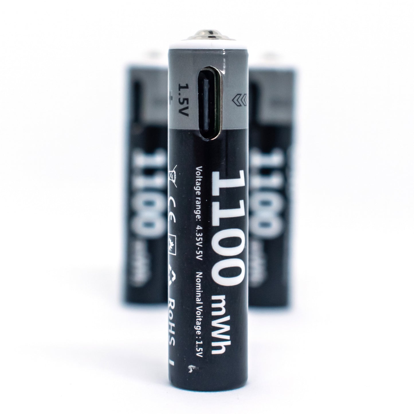 Oplaadbare batterijen AAA 1.5V 1100mWh - USB C - Li-Ion- Oplaadbare batterij - Recharging - Kuugro - 1.5V - 1100mWh