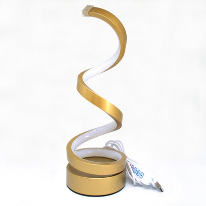 Tafellamp - Led Lamp - Goud - Elegantie Verlicht - Spiraalvormig - Spiraal Design - Dimbare Led