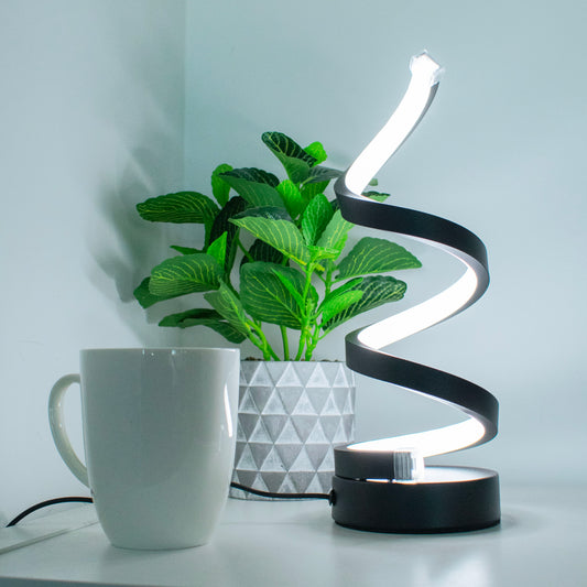 Tafellamp - Led Lamp - Zwart - Elegantie Verlicht - Spiraalvormig - Spiraal Design - Dimbare Led